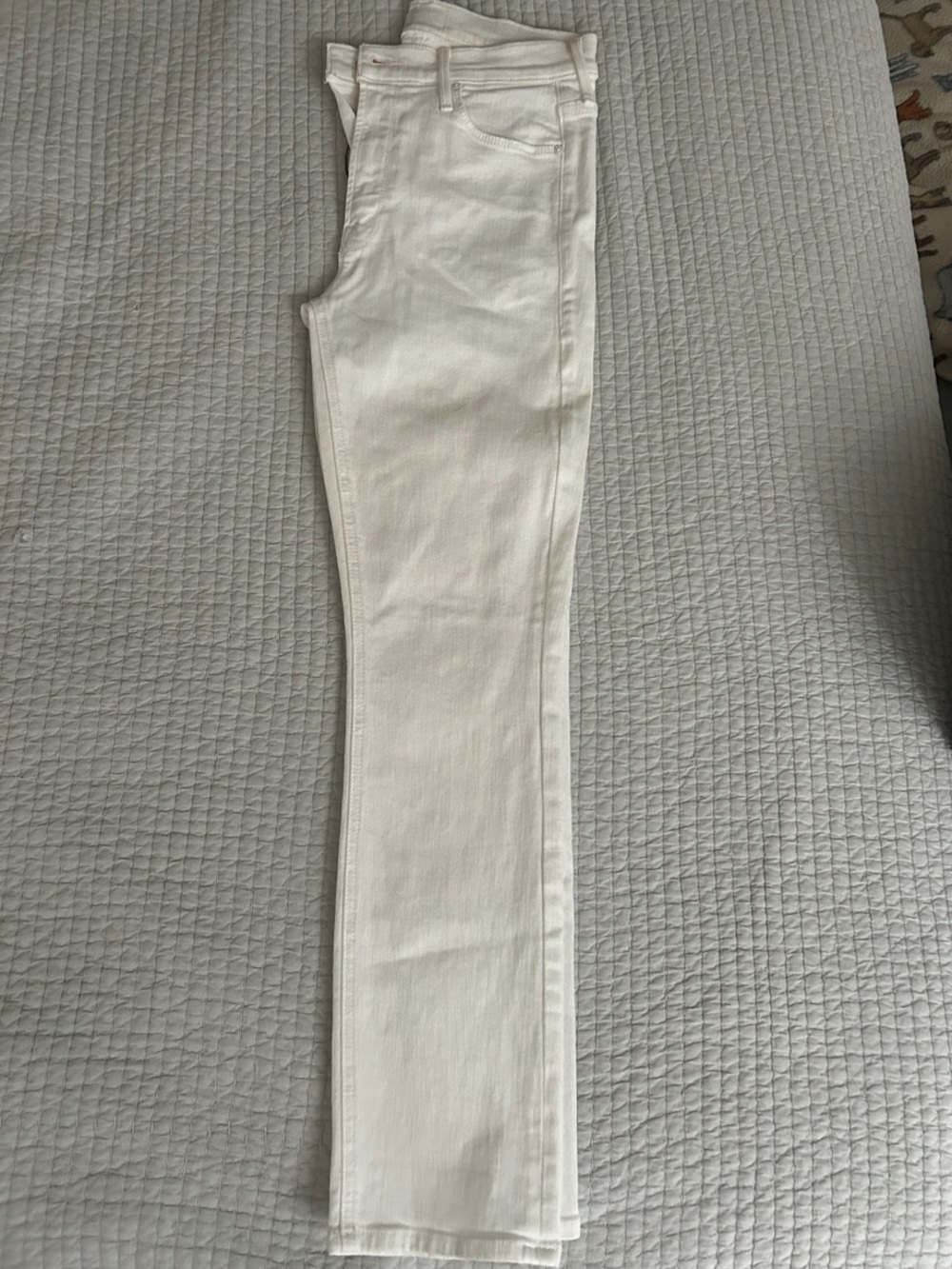 NWOT MOTHER Skinny Jeans in White